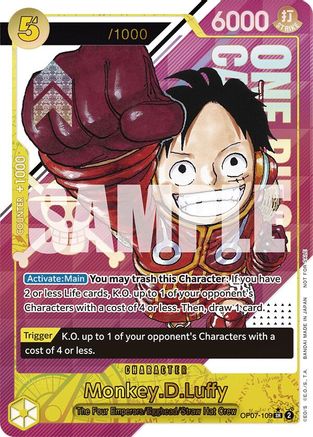 (OP07-109) Monkey.D.Luffy (CS 2024 Event Pack) - One Piece Promotion Cards Foil
