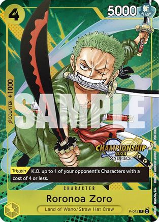 (P-042) Roronoa Zoro (CS 2024 Event Pack) - One Piece Promotion Cards Foil