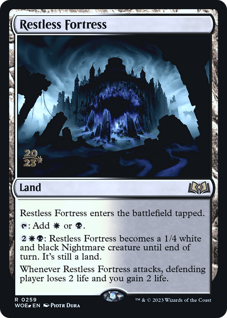 Restless Fortress (PRE-259) - Wilds of Eldraine Promos (Prerelease) Foil