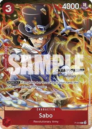 (P-044) Sabo (CS 2024 Event Pack Finalist) - One Piece Promotion Cards Foil
