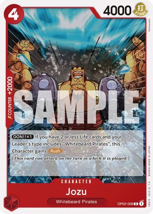 (OP02-008) Jozu - Starter Deck 15: RED Edward.Newgate Normal