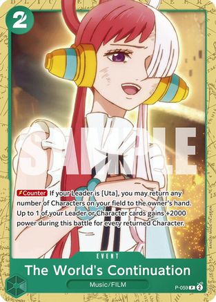 (P-059) The World's Continuation - Starter Deck 16: GREEN Uta Normal