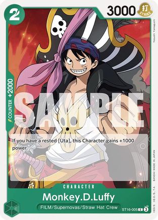 (ST16-005) Monkey.D.Luffy (ST16-005) - Starter Deck 16: GREEN Uta Normal