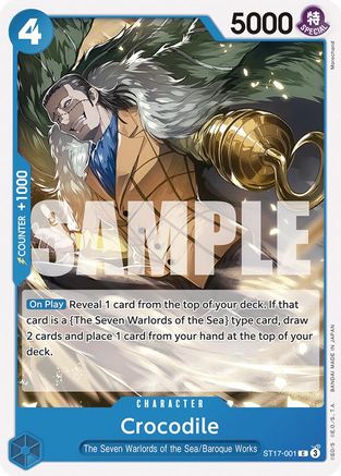 (ST17-001) Crocodile - Starter Deck 17: BLUE Donquixote Doflamingo Normal