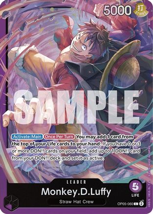 (OP05-060) Monkey.D.Luffy (OP05-060) - Starter Deck 18: PURPLE Monkey.D.Luffy Foil