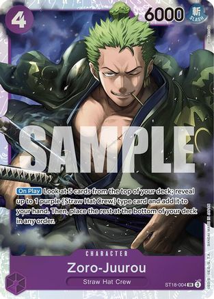 (ST18-004) Zoro-Juurou (ST18-004) - Starter Deck 18: PURPLE Monkey.D.Luffy Foil