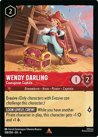 (108/204) Wendy Darling - Courageous Captain - Azurite Sea Cold Foil
