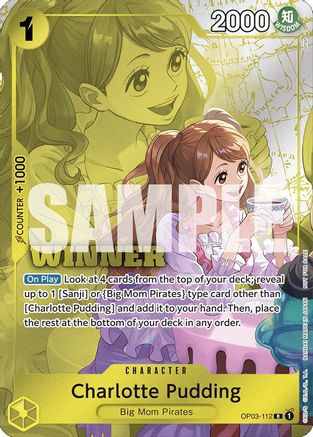 (OP03-112) Charlotte Pudding (Winner Pack 2024 Oct.-Dec.) - One Piece Promotion Cards Foil