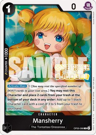 (OP05-088) Mansherry (Judge Pack Vol. 4) - One Piece Promotion Cards Foil
