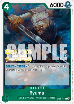 (OP06-036) Ryuma (Judge Pack Vol. 4) - One Piece Promotion Cards Foil