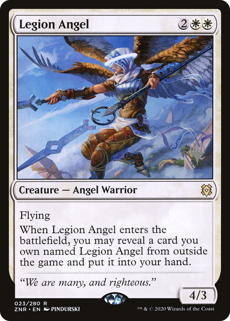 Legion Angel (PPZNR-23P) - Zendikar Rising Promos (Promo Pack) Foil