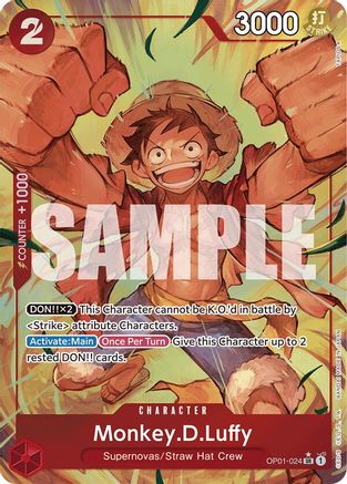 (OP01-024) Monkey.D.Luffy (OP01-024) (Alternate Art) - Premium Booster -The Best- Foil
