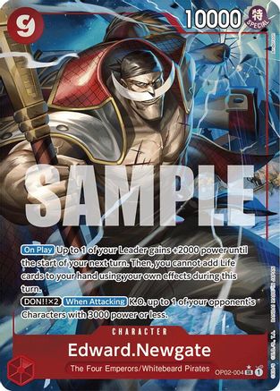 (OP02-004) Edward.Newgate (OP02-004) (Alternate Art) - Premium Booster -The Best- Foil