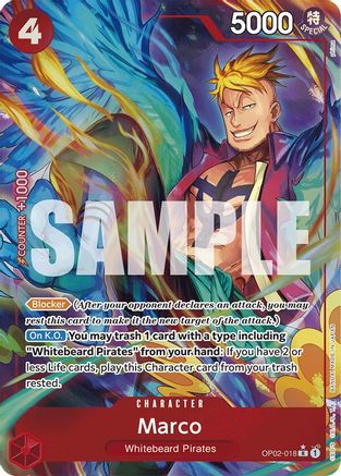 (OP02-018) Marco (Alternate Art) - Premium Booster -The Best- Foil