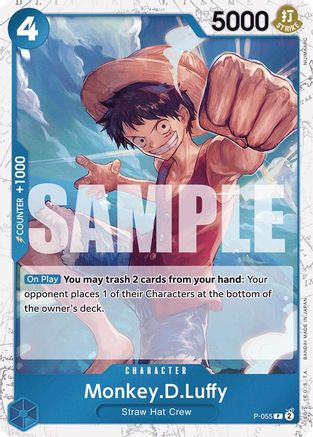 (P-055) Monkey.D.Luffy (P-055) (Jolly Roger Foil) - Premium Booster -The Best- Foil