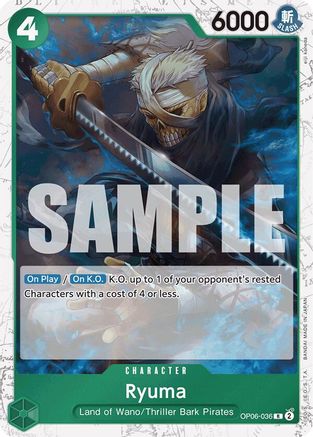 (OP06-036) Ryuma (Jolly Roger Foil) - Premium Booster -The Best- Foil