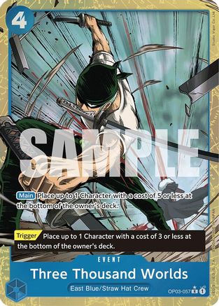 (OP03-057) Three Thousand Worlds (Alternate Art) - Premium Booster -The Best- Foil