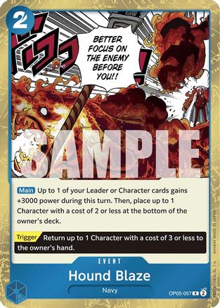(OP05-057) Hound Blaze (Jolly Roger Foil) - Premium Booster -The Best- Foil