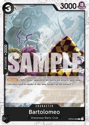 (OP04-089) Bartolomeo (OP04-089) (Jolly Roger Foil) - Premium Booster -The Best- Foil