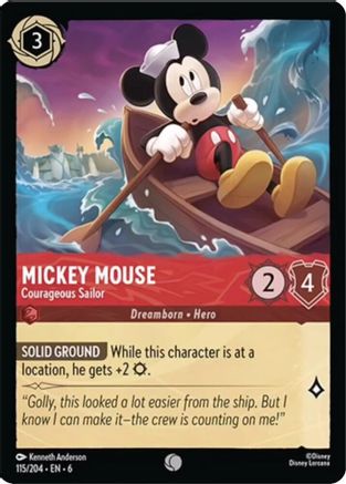 (115/204) Mickey Mouse - Courageous Sailor - Azurite Sea Cold Foil