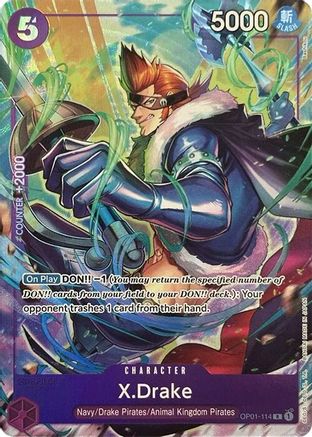 (OP01-114) X.Drake (Premium Card Collection -Best Selection Vol. 2-) - One Piece Promotion Cards Foil