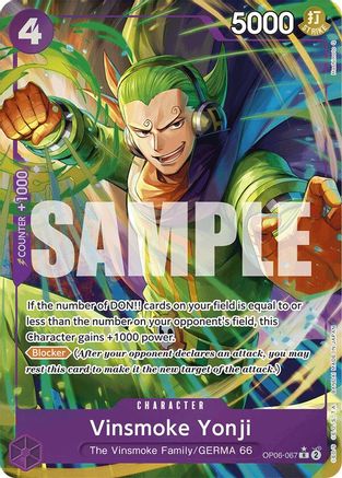 (OP06-067) Vinsmoke Yonji (OP06-067) (Alternate Art) - Premium Booster -The Best- Foil