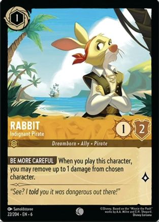 (022/204) Rabbit - Indignant Pirate - Azurite Sea Cold Foil