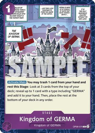 (OP06-079) Kingdom of GERMA (Jolly Roger Foil) - Premium Booster -The Best- Foil