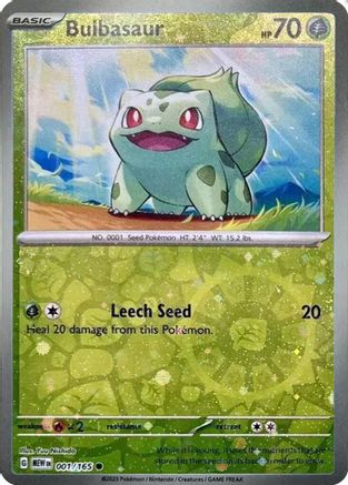 Bulbasaur (Reverse Cosmos Holo) (Costco Exclusive) (1/165) - Miscellaneous Cards & Products Holofoil - Common
