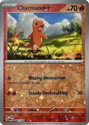 Charmander (Reverse Cosmos Holo) (Costco Exclusive) (4/165) - Miscellaneous Cards & Products Holofoil - Promo