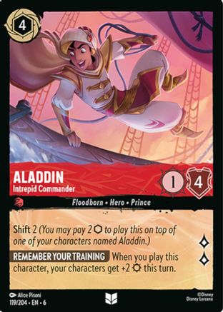 (119/204) Aladdin - Intrepid Commander - Azurite Sea Cold Foil