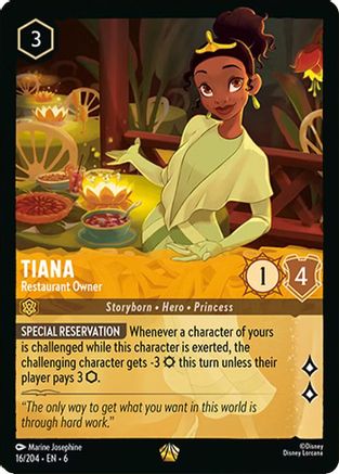 (016/204) Tiana - Restaurant Owner - Azurite Sea Cold Foil
