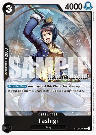(ST06-006) Tashigi (ST15 - ST20 Release Event Winner Pack) - One Piece Promotion Cards Foil