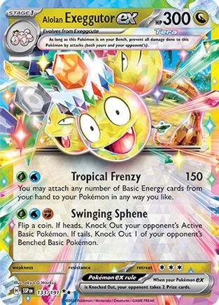 Alolan Exeggutor ex (133/191) - SV08 Surging Sparks Holofoil - Double Rare