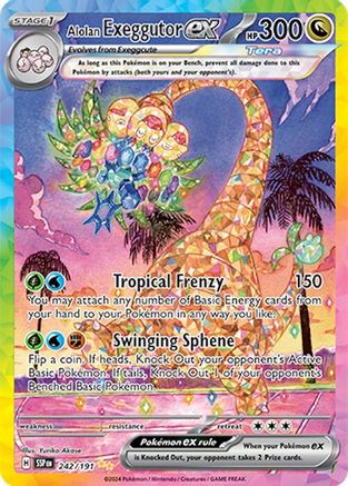 Alolan Exeggutor ex (242/191) - SV08 Surging Sparks Holofoil - Special Illustration Rare