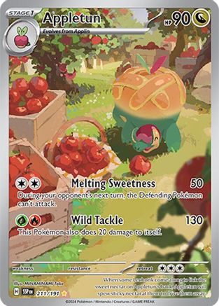 Appletun (211/191) - SV08 Surging Sparks Holofoil - Illustration Rare