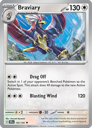 Braviary (153/191) - SV08 Surging Sparks Reverse Holofoil - Uncommon