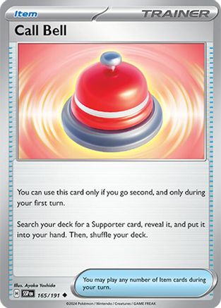 Call Bell (165/191) - SV08 Surging Sparks Reverse Holofoil - Uncommon