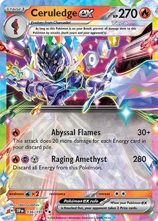 Ceruledge ex (36/191) - SV08 Surging Sparks Holofoil - Double Rare