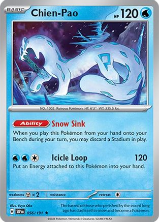 Chien-Pao (56/191) - SV08 Surging Sparks Reverse Holofoil - Rare