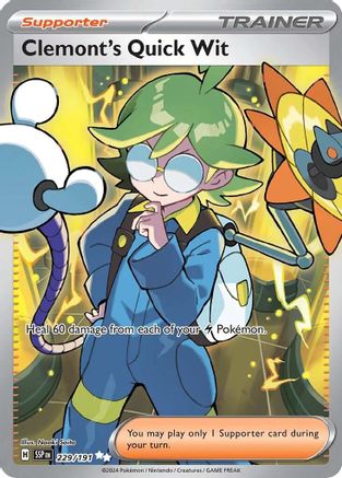 Clemont's Quick Wit (229/191) - SV08 Surging Sparks Holofoil - Ultra Rare
