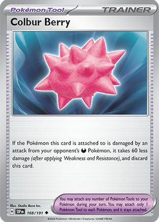 Colbur Berry (168/191) - SV08 Surging Sparks Reverse Holofoil - Uncommon