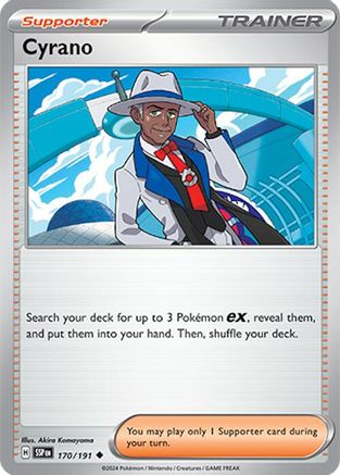 Cyrano (170/191) - SV08 Surging Sparks Reverse Holofoil - Uncommon