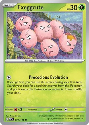 Exeggcute (1/191) - SV08 Surging Sparks Reverse Holofoil - Common
