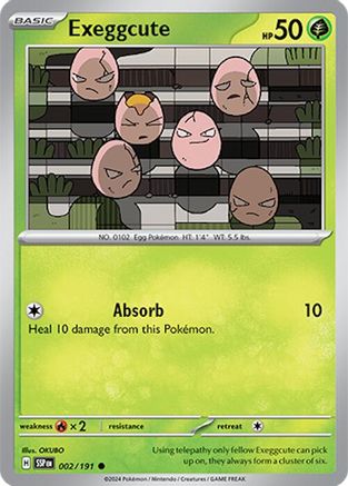 Exeggcute (2/191) - SV08 Surging Sparks Reverse Holofoil - Common