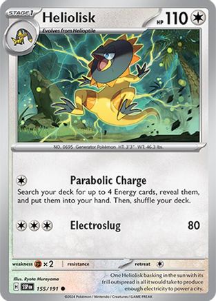 Heliolisk (155/191) - SV08 Surging Sparks Reverse Holofoil - Common