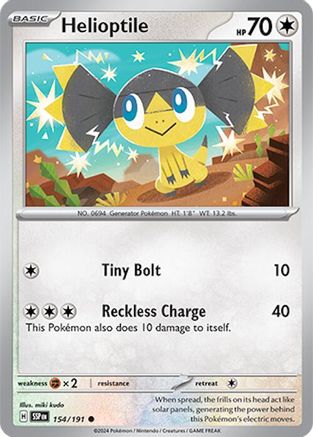 Helioptile (154/191) - SV08 Surging Sparks Reverse Holofoil - Common
