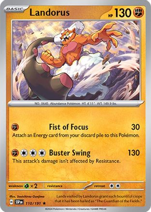 Landorus (110/191) - SV08 Surging Sparks Reverse Holofoil - Rare