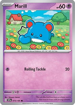 Marill (73/191) - SV08 Surging Sparks Reverse Holofoil - Common