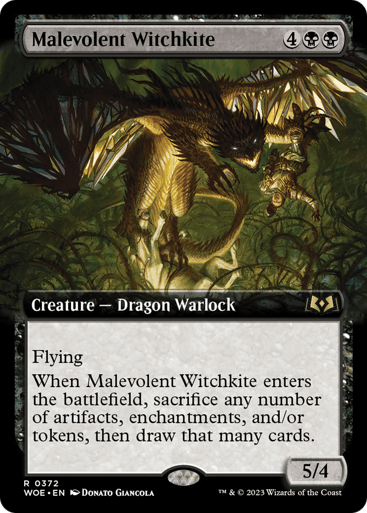 Malevolent Witchkite (Extended Art) (WOE-372) - Wilds of Eldraine: (Extended Art) Foil